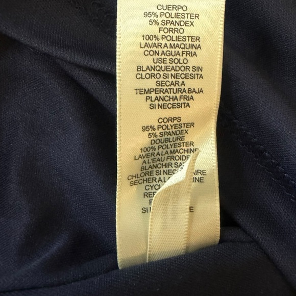 Eliza J Navy Floral Fit & Flare Dress with Pink and Cream Blooms - Picture 9 of 9